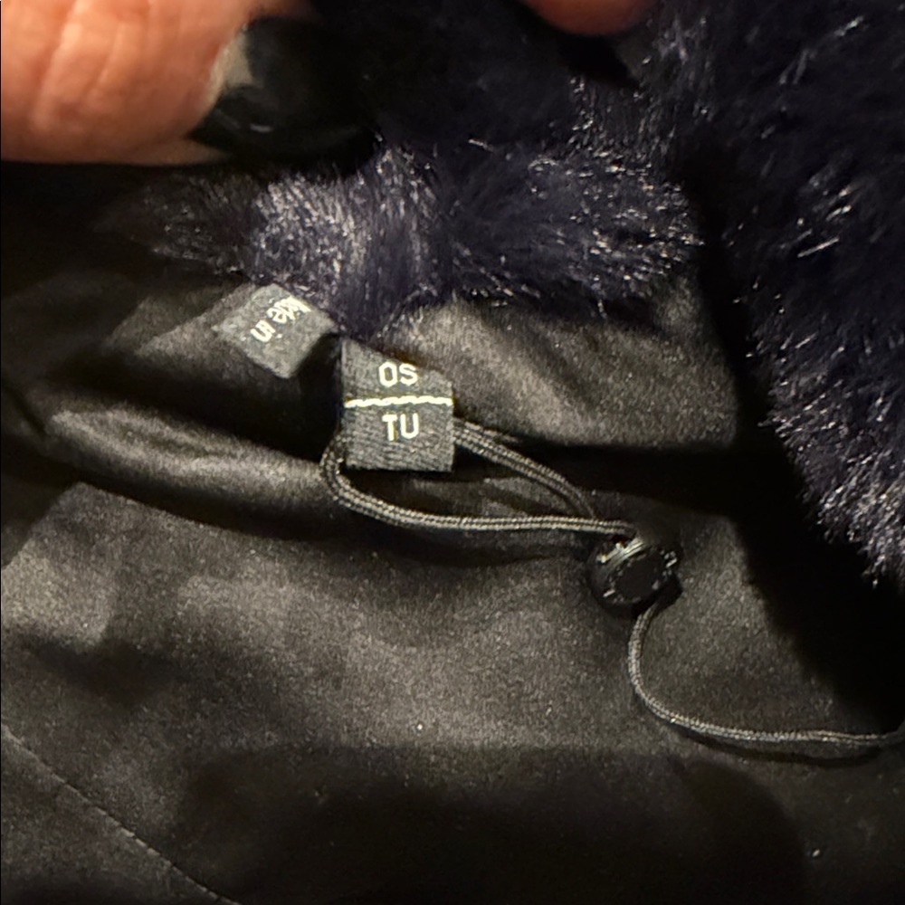 Kooples Luxurious Navy Faux Fur Jacket - Picture 4 of 10